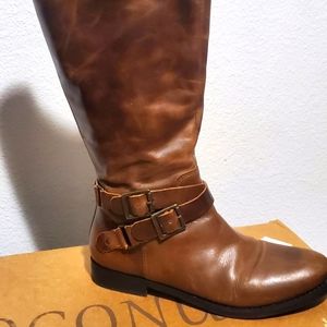 Women's leather riding boots
